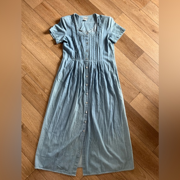 Vintage Robbie Bee Denim Dress Women's Size 12 100% Cotton - Picture 1 of 7